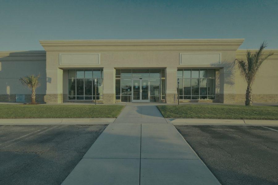 Commercial exterior — before cleaning