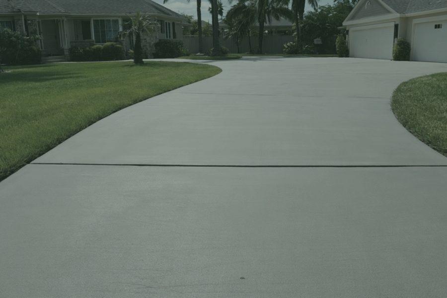 Driveway & concrete — before cleaning